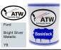 Preview: Ford, Bright Silver Metallic, Y9: 1L Lackdose, von ATW Autoteile West.
